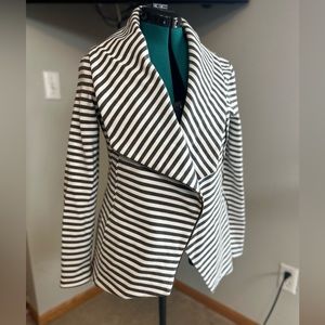 My Beloved Zip Front Jacket sz M in gray/white stripe